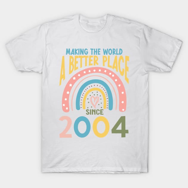 Birthday Making the world better place since 2004 T-Shirt by IngeniousMerch